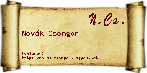 Novák Csongor névjegykártya